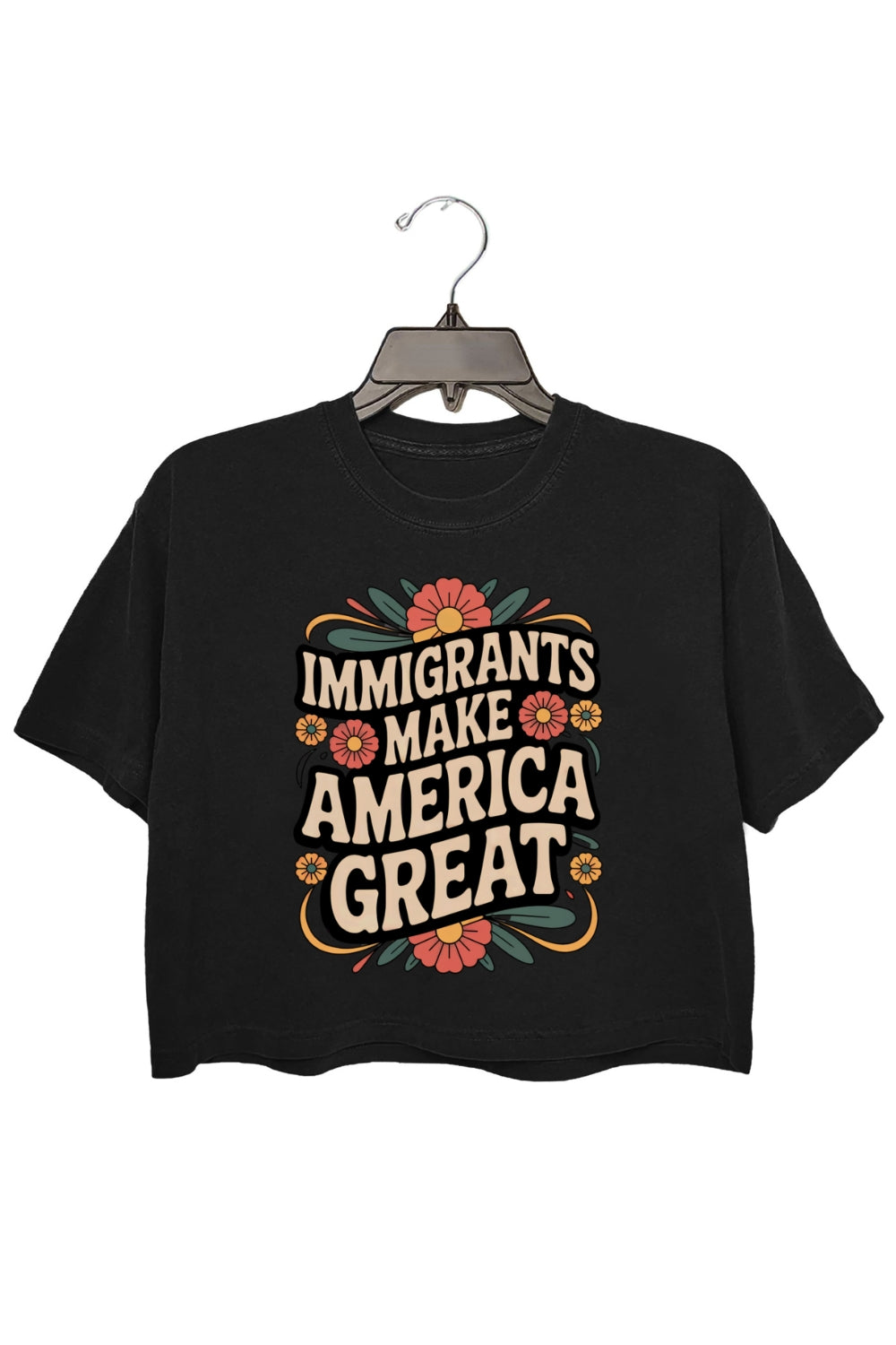 Retro Immigrants Make America Great Crop Top For Women