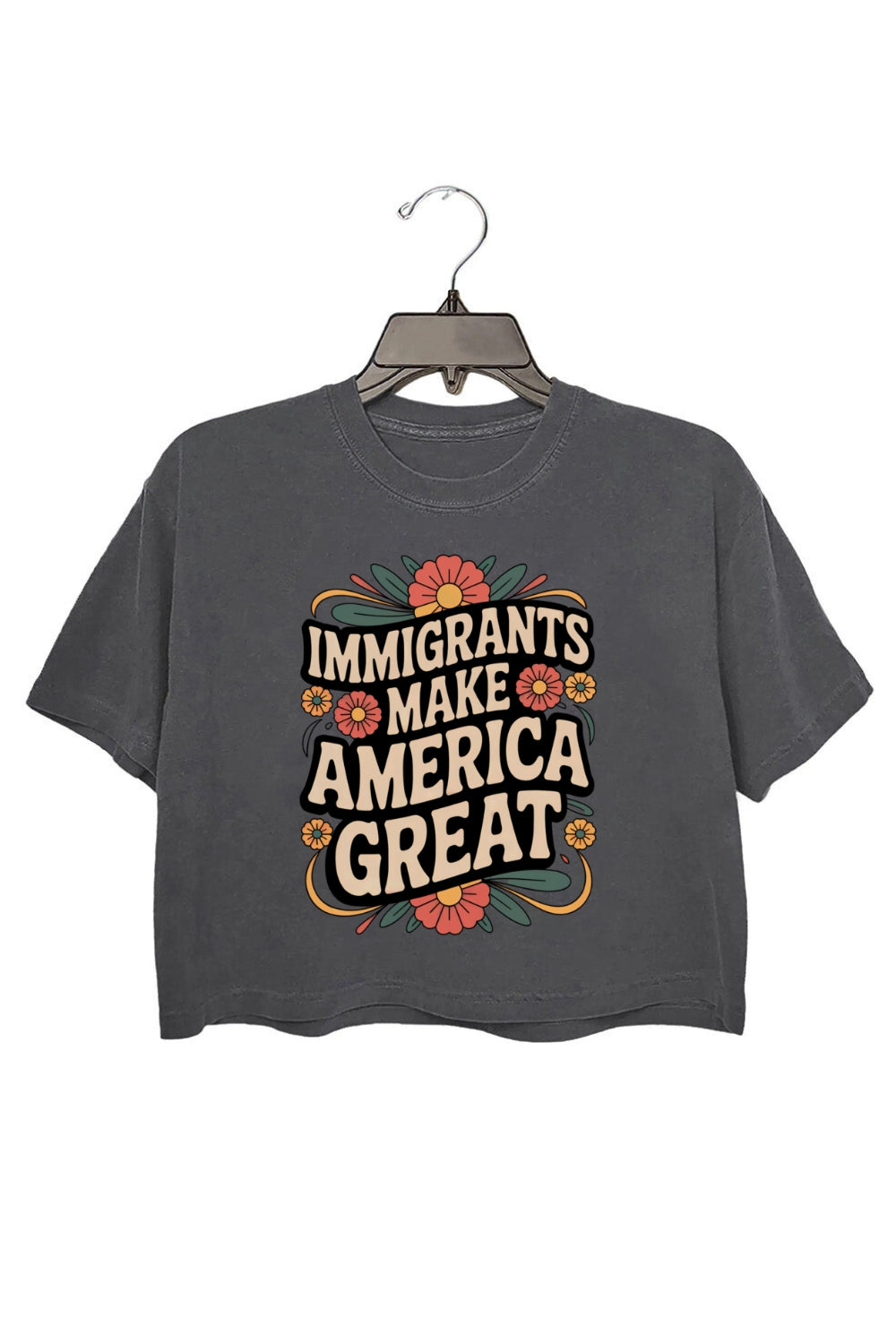 Retro Immigrants Make America Great Crop Top For Women