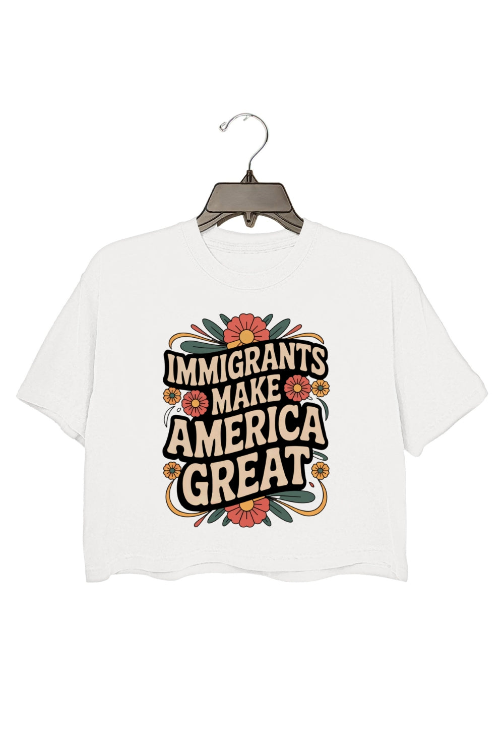 Retro Immigrants Make America Great Crop Top For Women