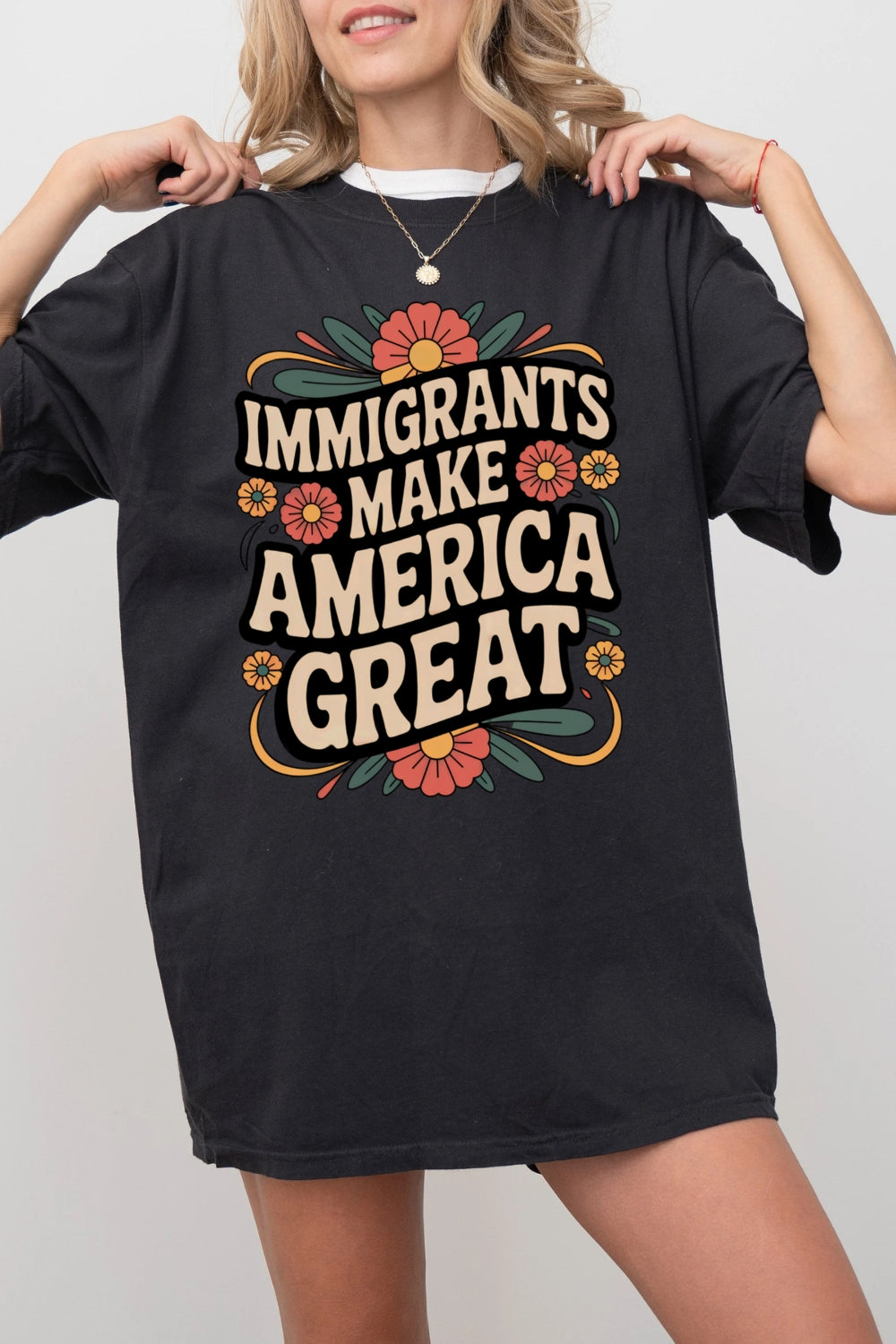 Retro Immigrants Make America Great Tee For Women