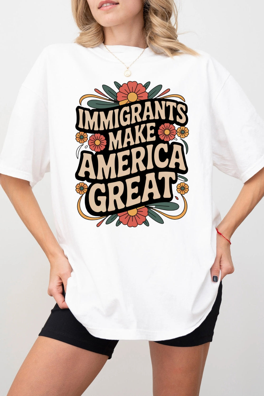 Retro Immigrants Make America Great Tee For Women