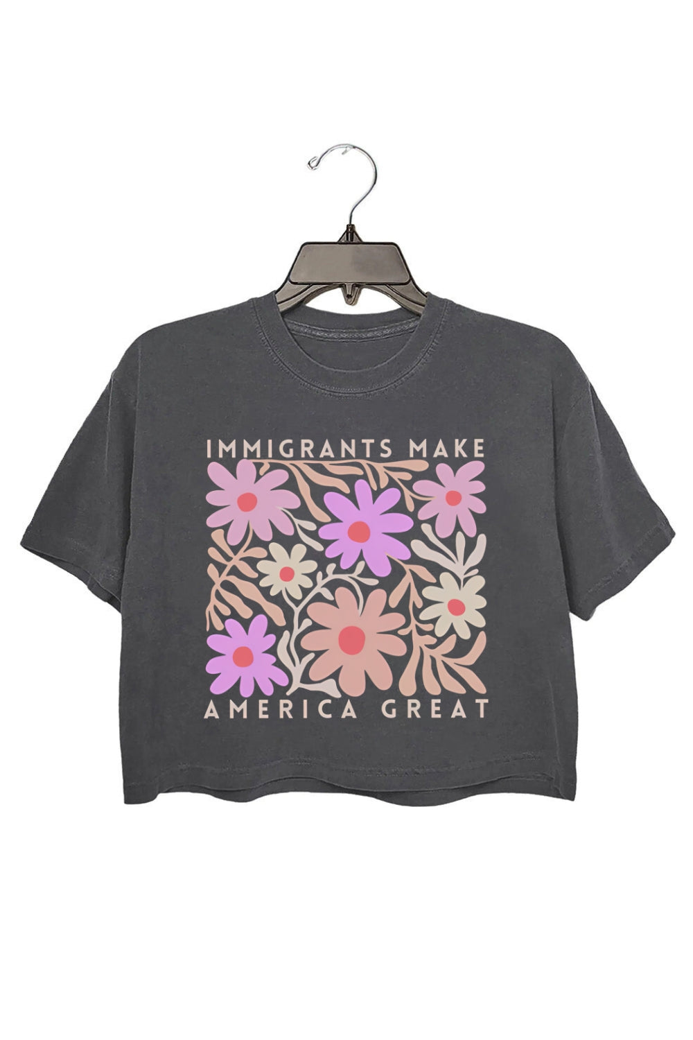 Immigrants Make America Great Wild Flowers Crop Top For Women