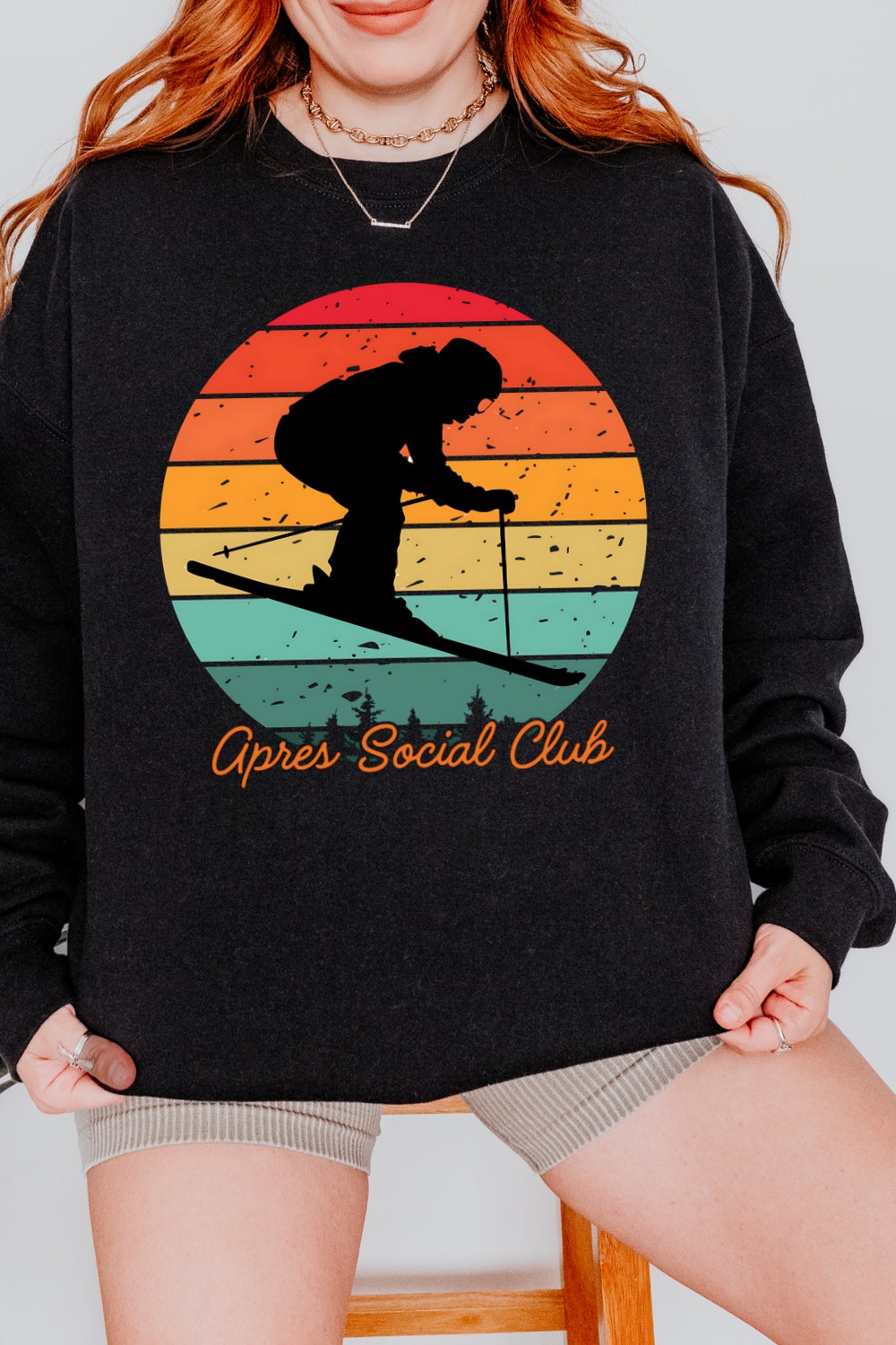 Apres Social Club Lodge Mountain Sweatshirt For Women