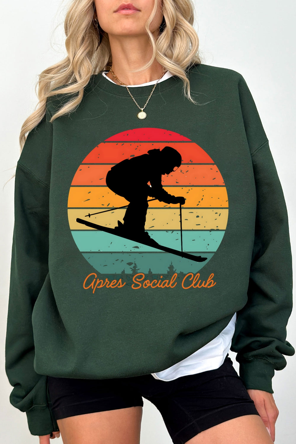 Apres Social Club Lodge Mountain Sweatshirt For Women