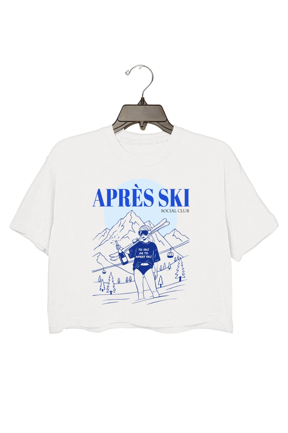 Aprés Ski Social Club Skiing Girl Crop Top For Women
