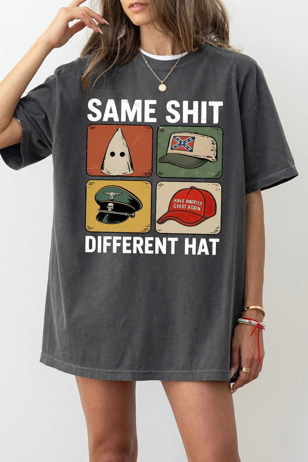 Same Shit Different Hat Funny Quote Tee For Women