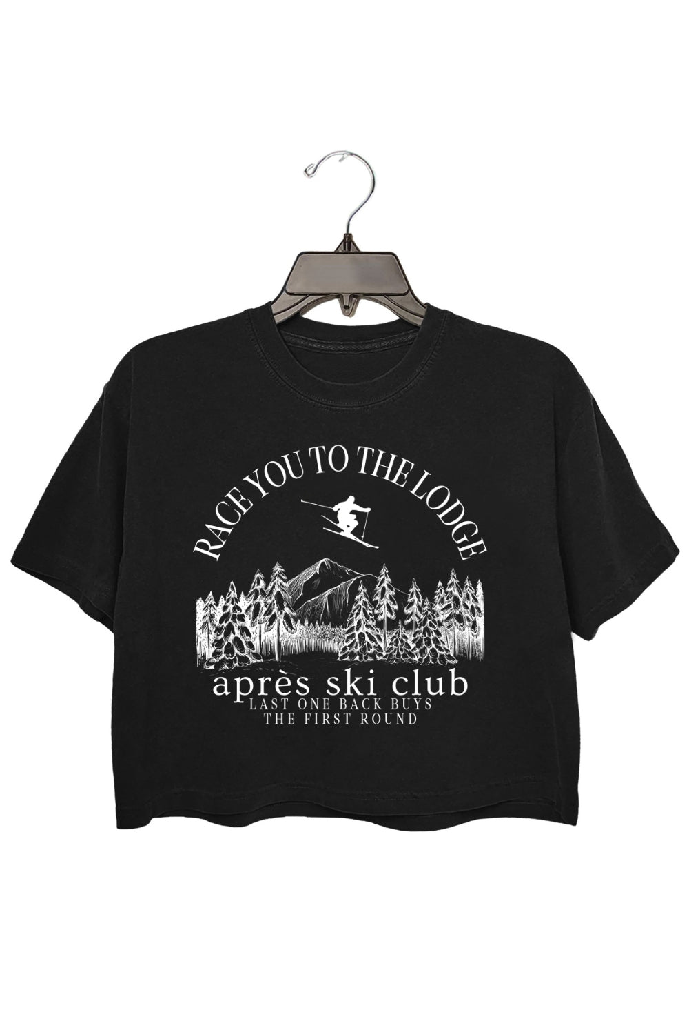 Apres Ski Winter Ski Lodge Party Crop Top For Women