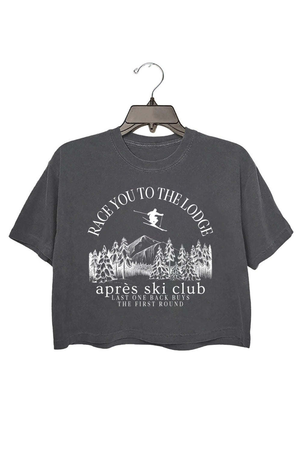 Apres Ski Winter Ski Lodge Party Crop Top For Women
