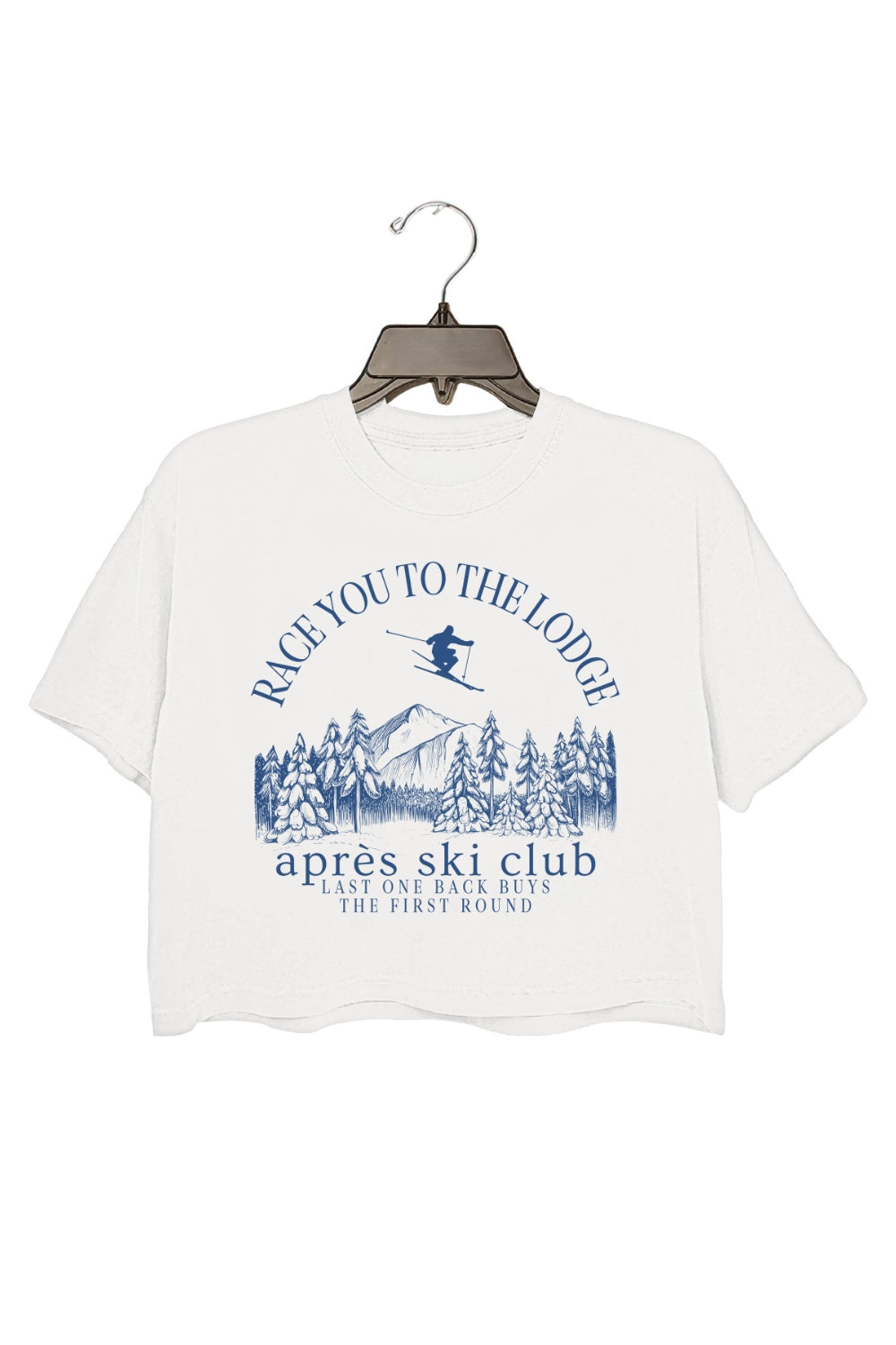 Apres Ski Winter Ski Lodge Party Crop Top For Women