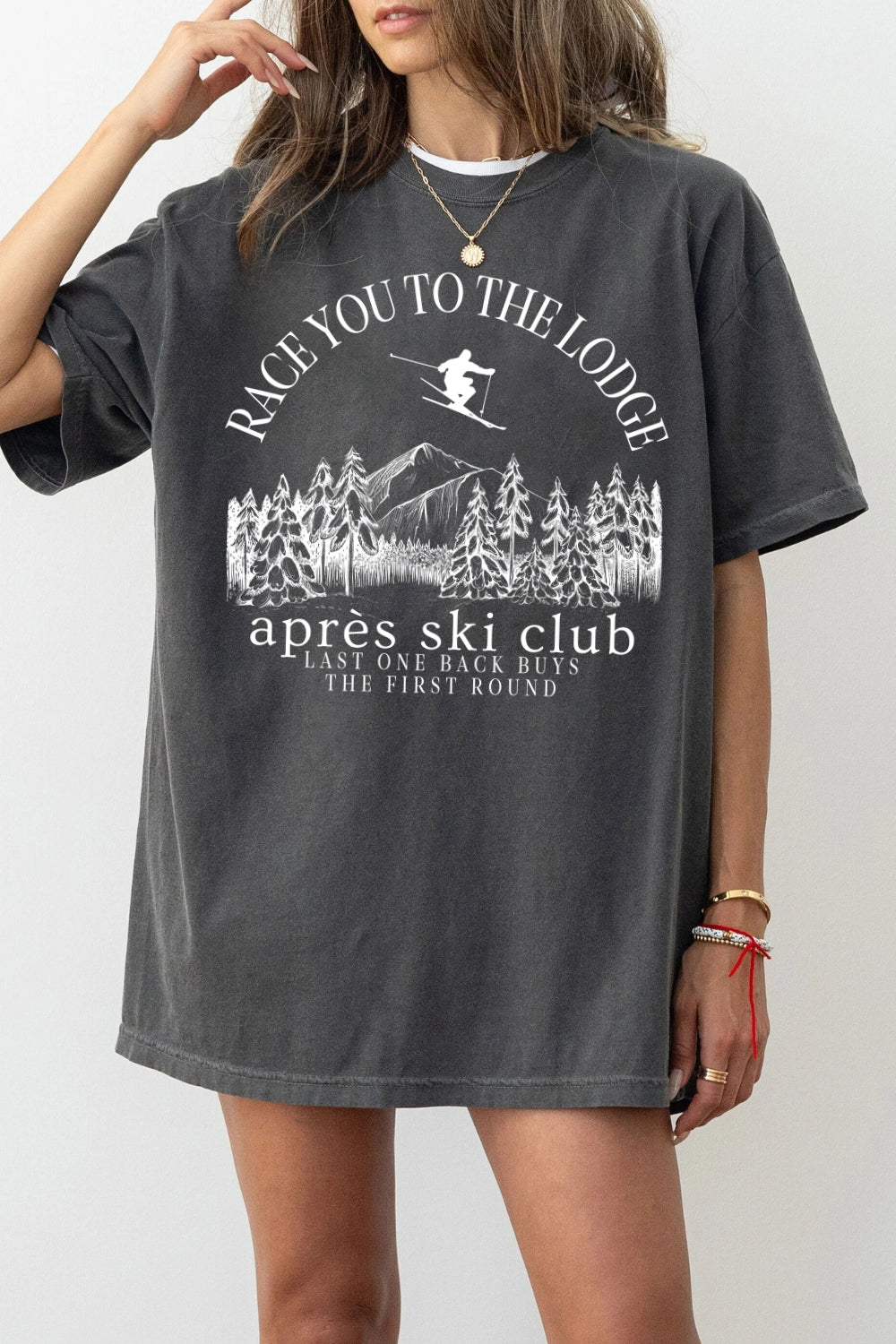 Apres Ski Winter Ski Lodge Party Tee For Women