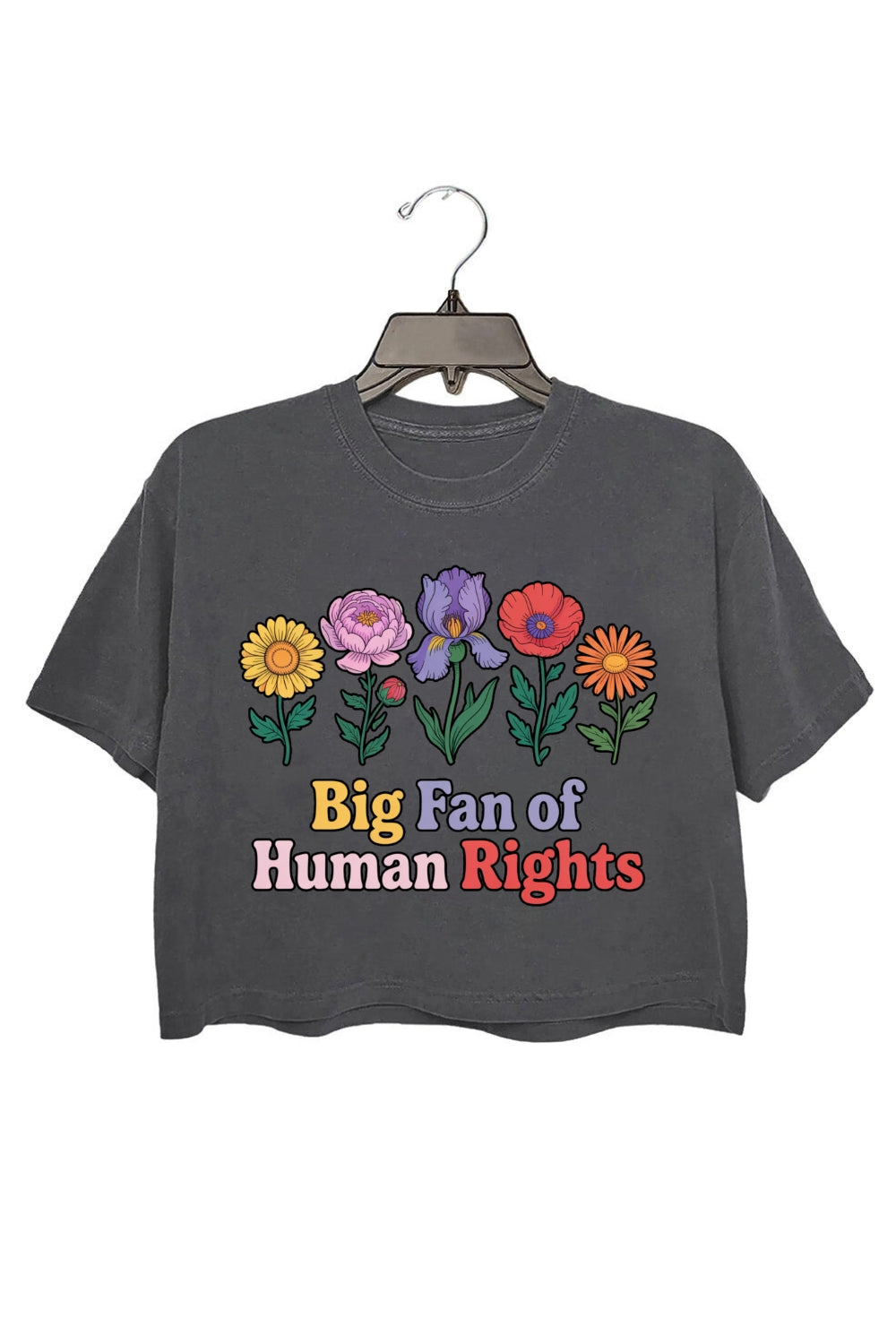 Big Fan Of Human Rights Floral Crop Top For Women