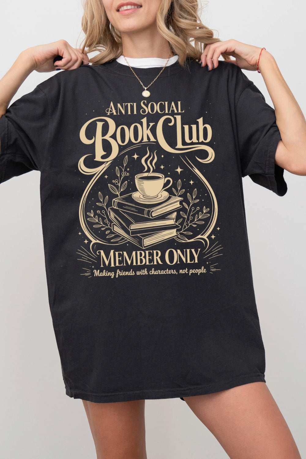 Anti Social Book Club Bookish Tee For Women