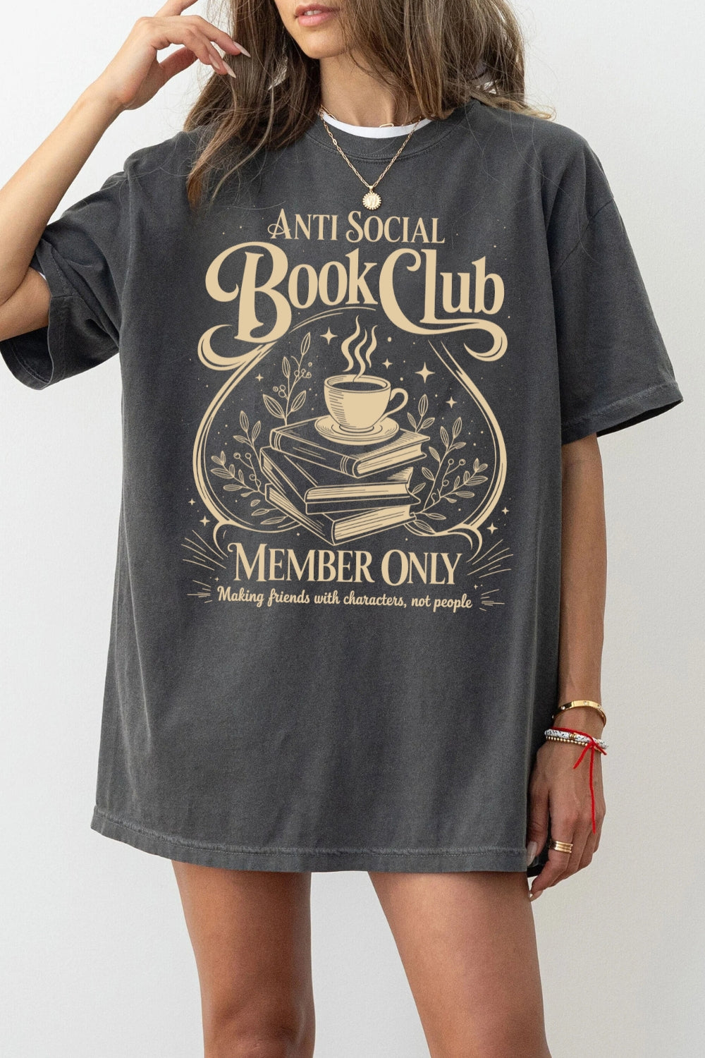 Anti Social Book Club Bookish Tee For Women
