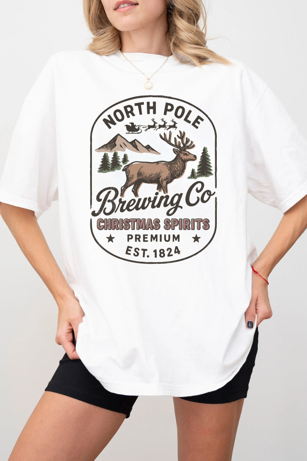 North Pole Brewing Co Christmas Tee For Women