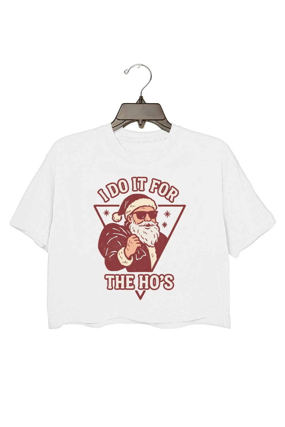 Do It For The Hos Santa Crop Top For Women