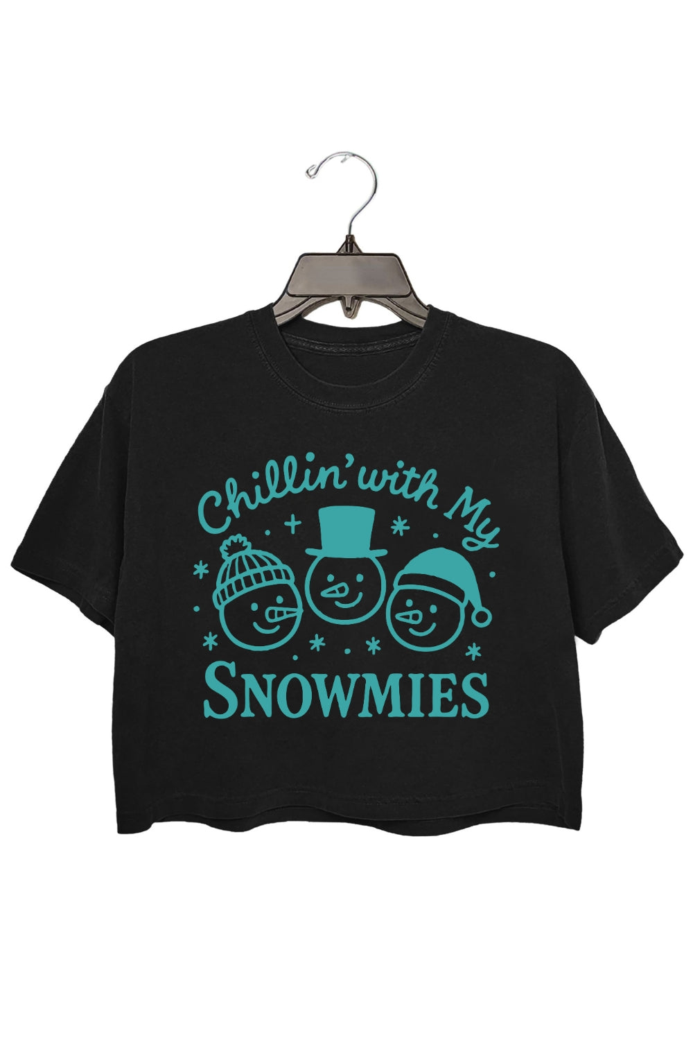 Chillin With My Snowmies Crop Top For Women