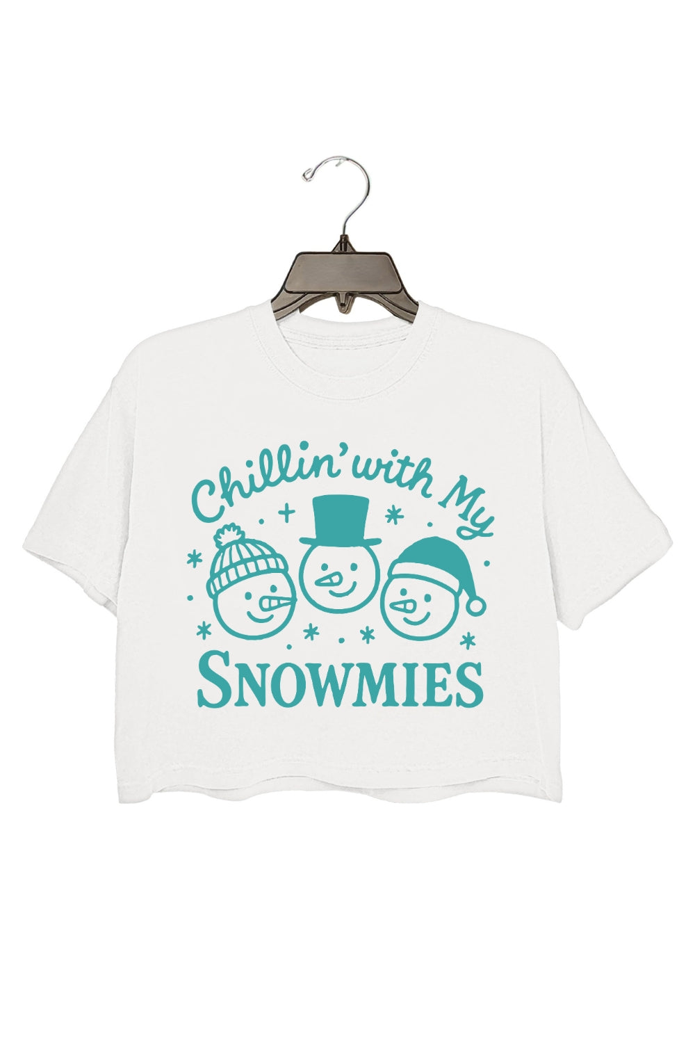 Chillin With My Snowmies Crop Top For Women