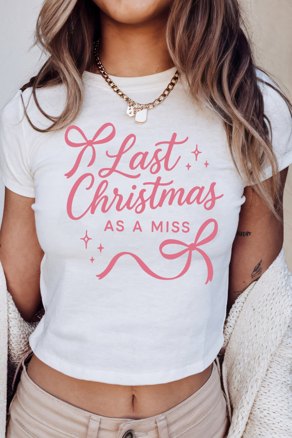 Last Christmas As A Miss Y2K Baby Tee