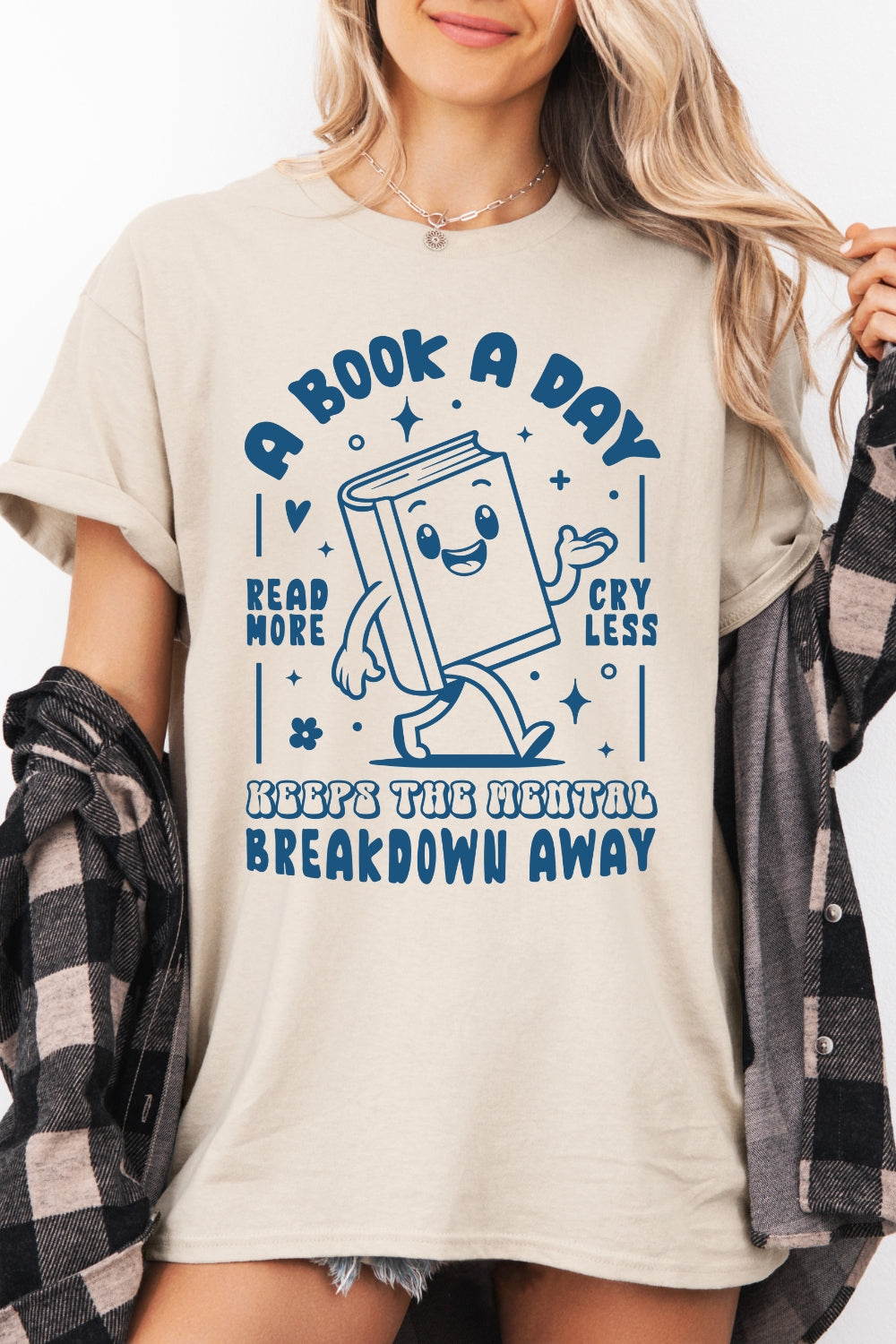 A Book A Day Keep The Mental Breakdown Away Tee For Women