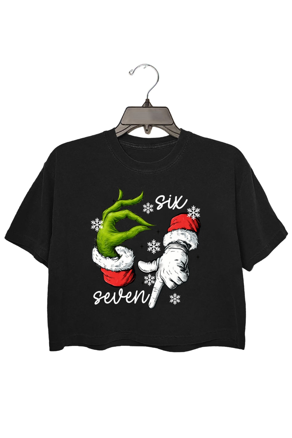 Trending Six Seven Meme Funny Christmas Crop Top For Women