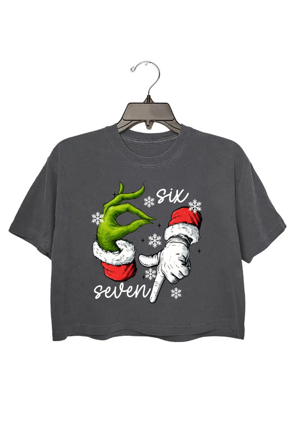Trending Six Seven Meme Funny Christmas Crop Top For Women