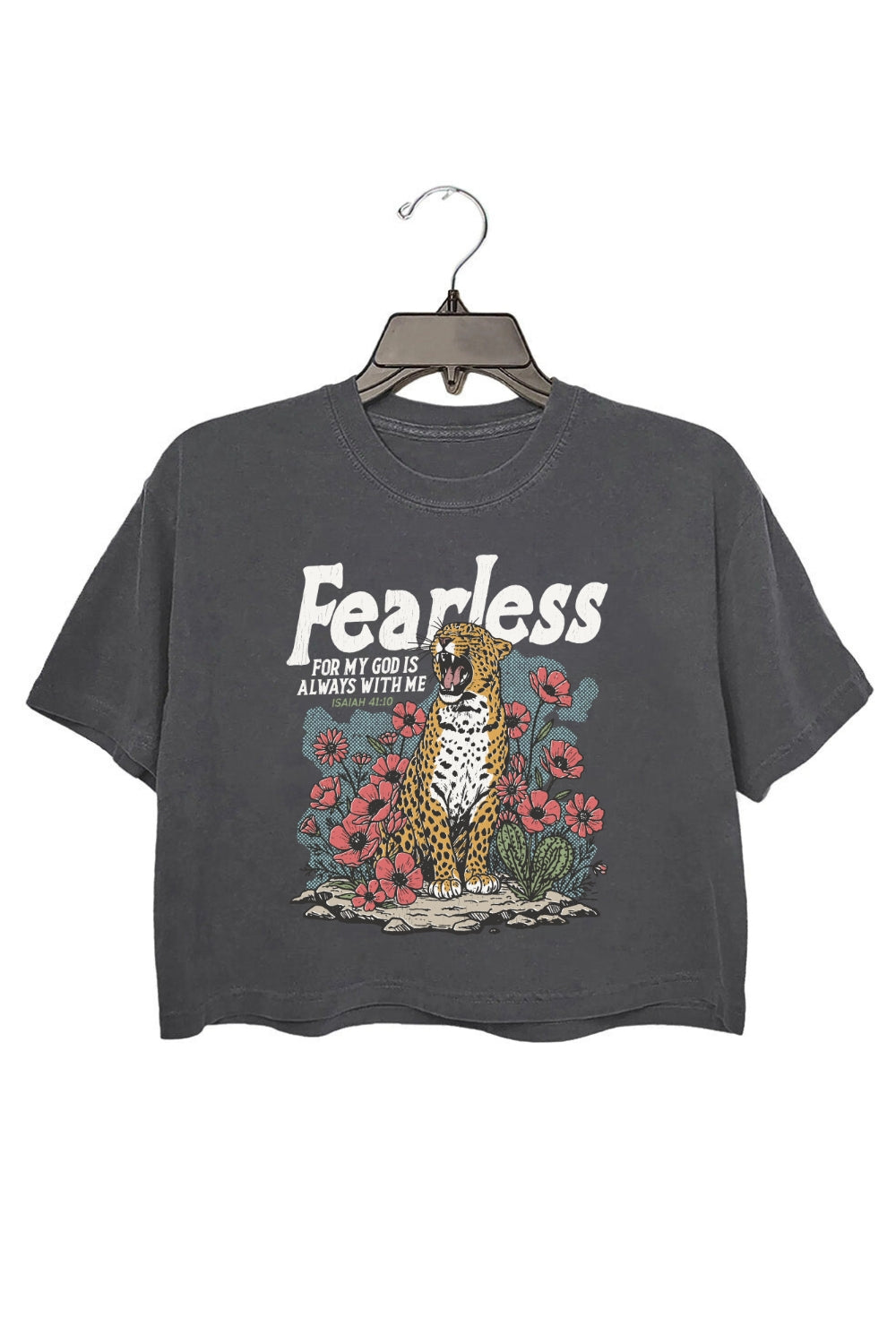 Fearless For My God Is Always With Me Tiger Crop Top For Women