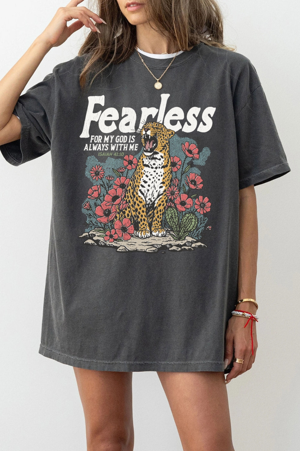 Fearless For My God Is Always With Me Tiger Tee For Women