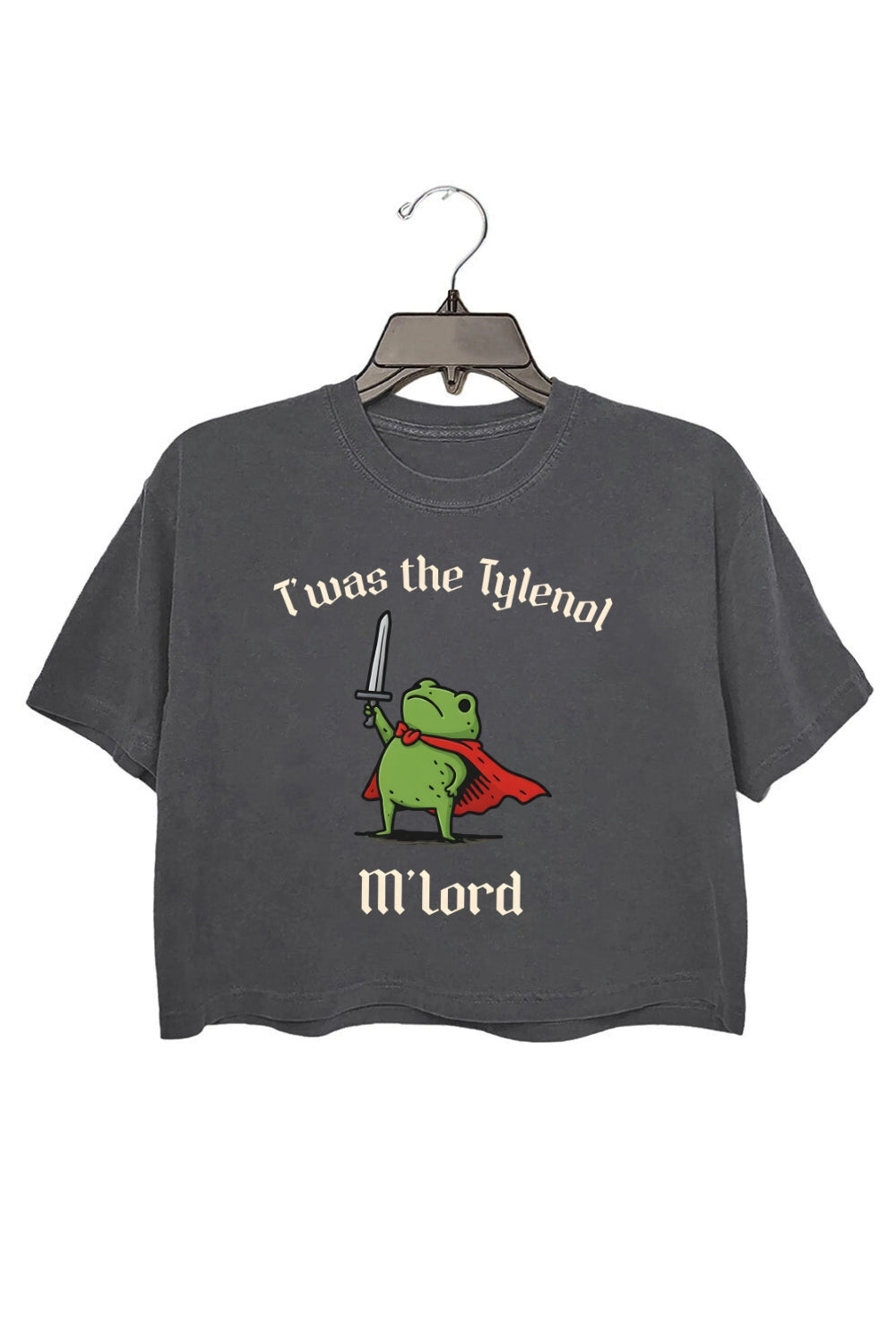 Twas The Tylenol M'lord FDT Frog Crop Top For Women