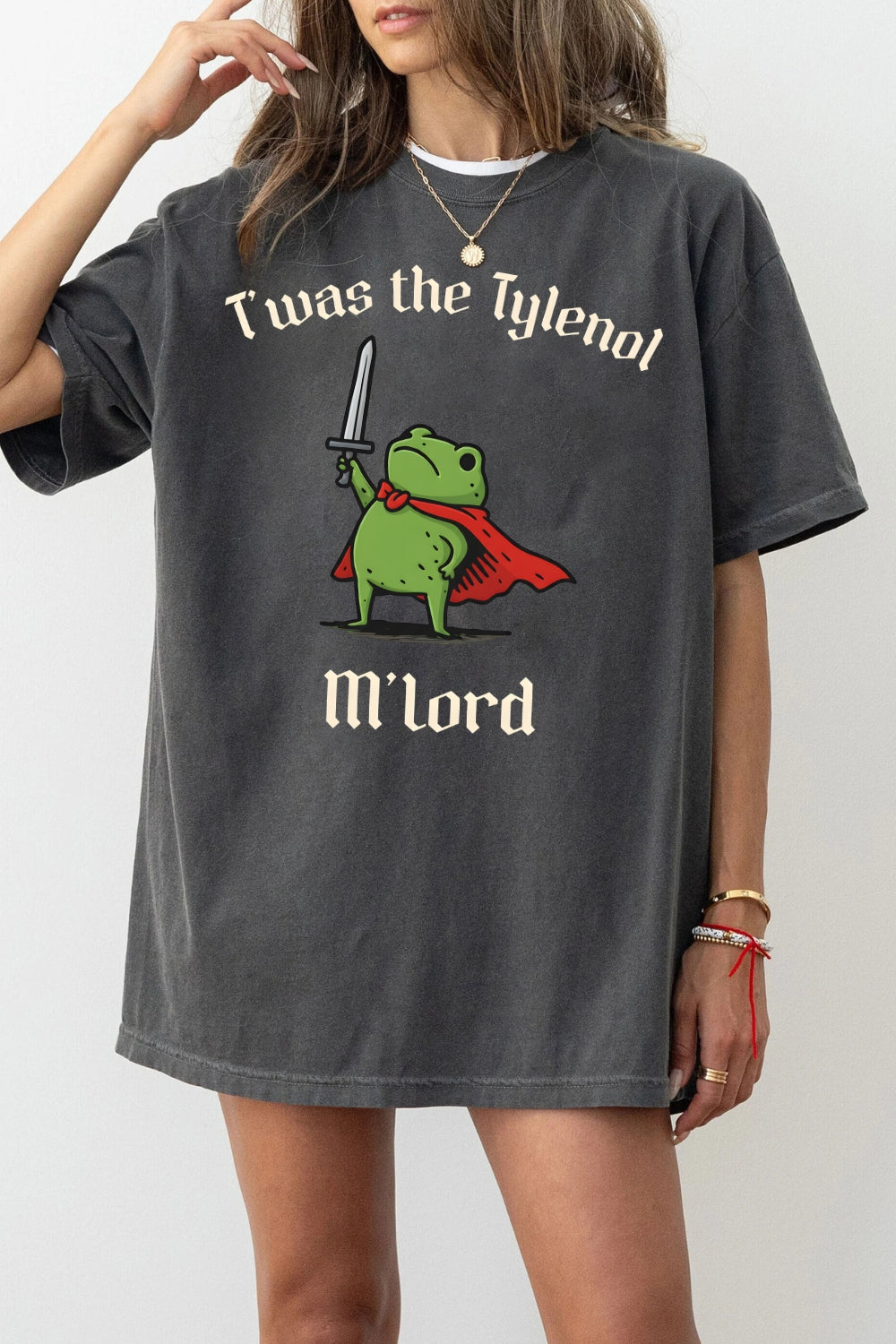 Twas The Tylenol M'lord FDT Frog Tee For Women