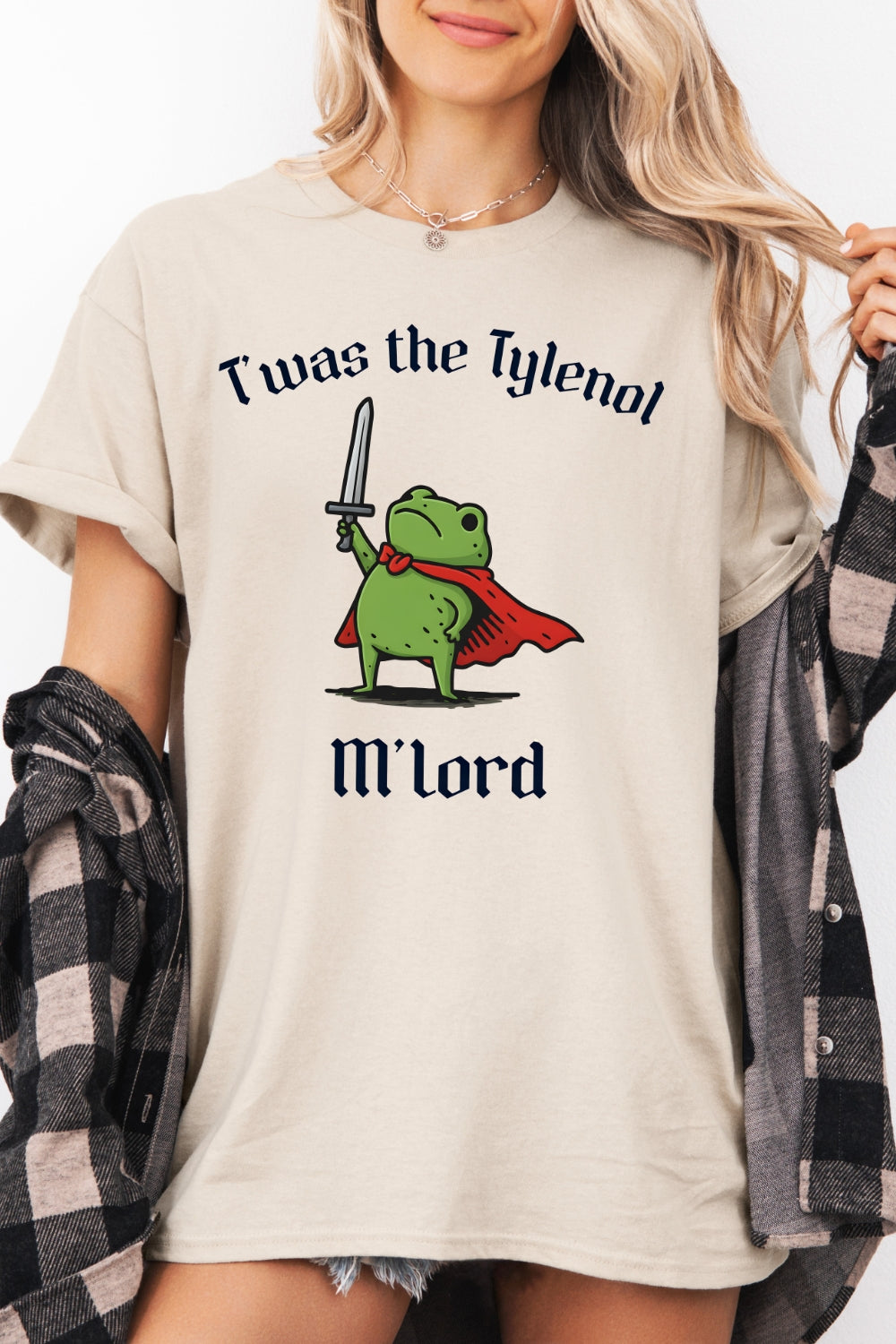 Twas The Tylenol M'lord FDT Frog Tee For Women