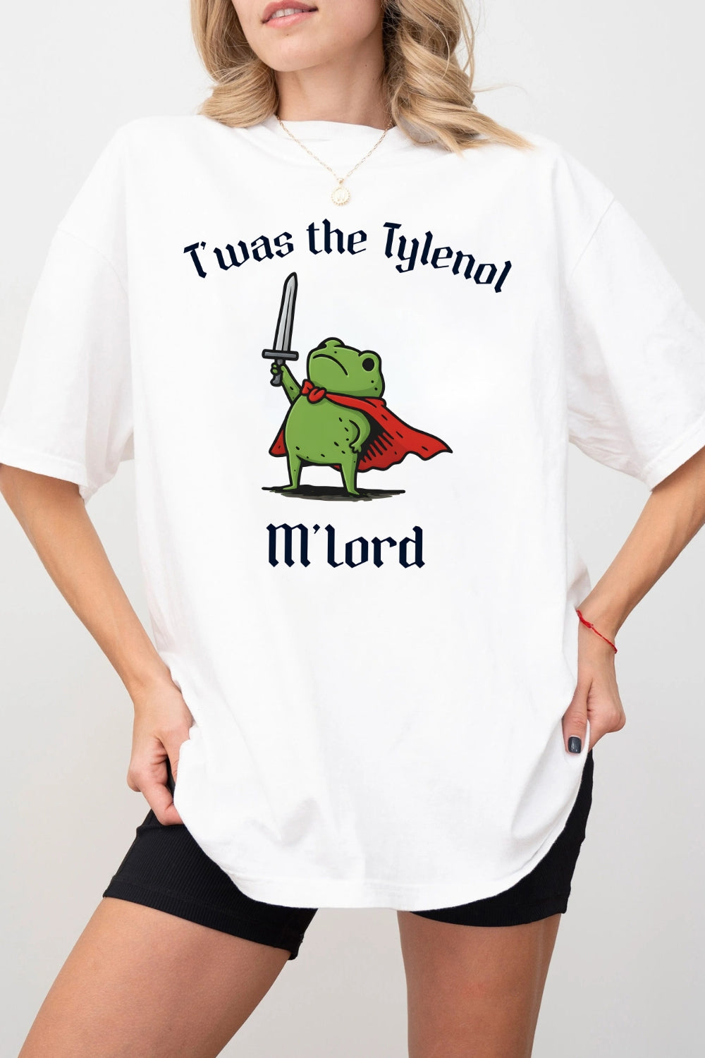 Twas The Tylenol M'lord FDT Frog Tee For Women