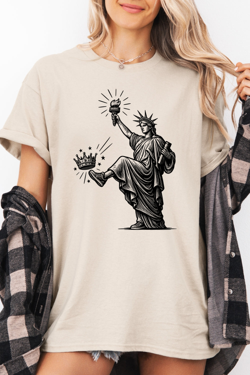 Statue of Liberty No Kings Protest Tee For Women