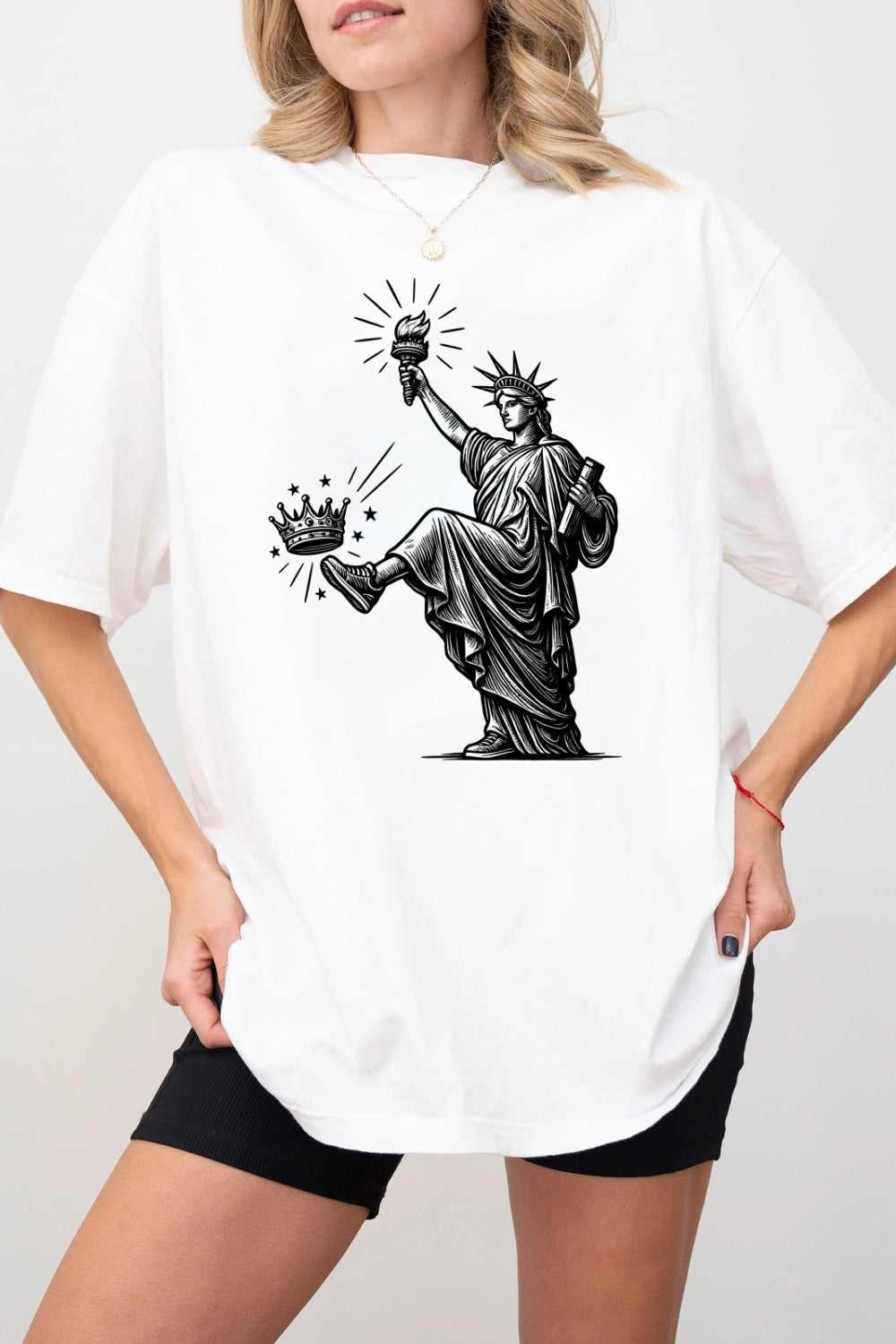 Statue of Liberty No Kings Protest Tee For Women