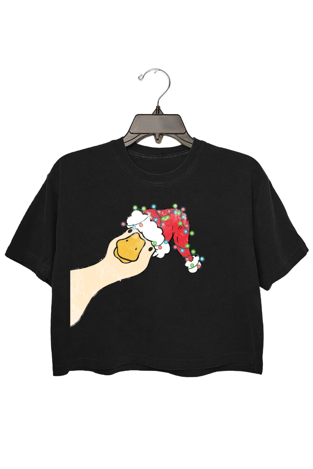 Funny Goose Christmas Crop Top For Women