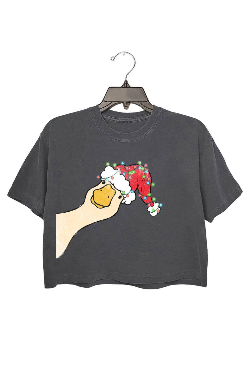 Funny Goose Christmas Crop Top For Women