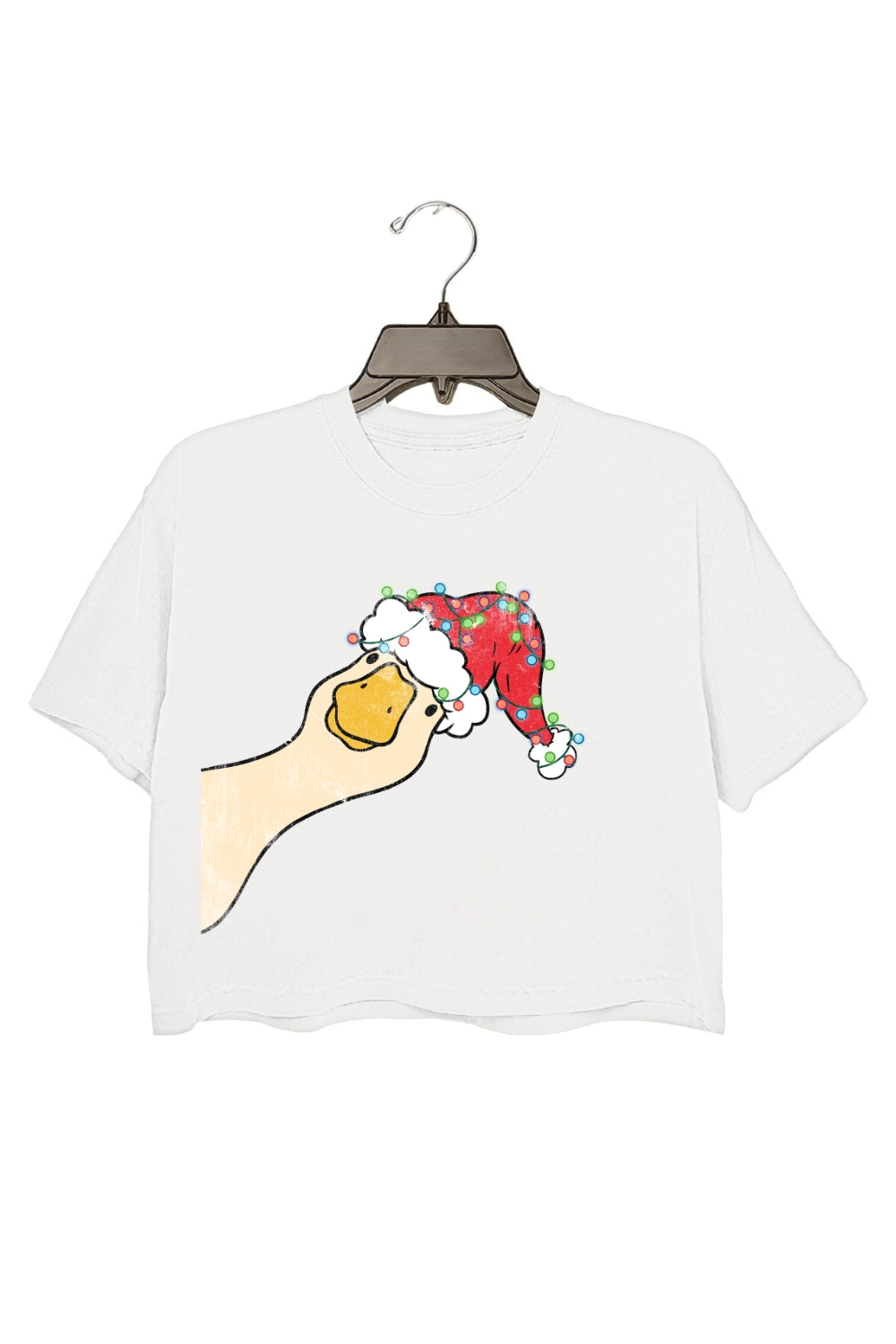 Funny Goose Christmas Crop Top For Women