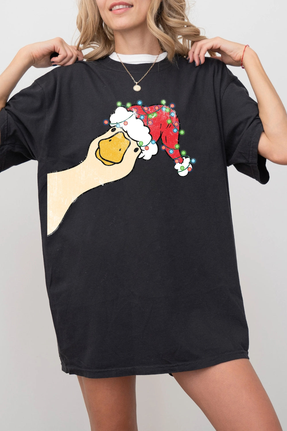 Funny Goose Christmas Tee For Women