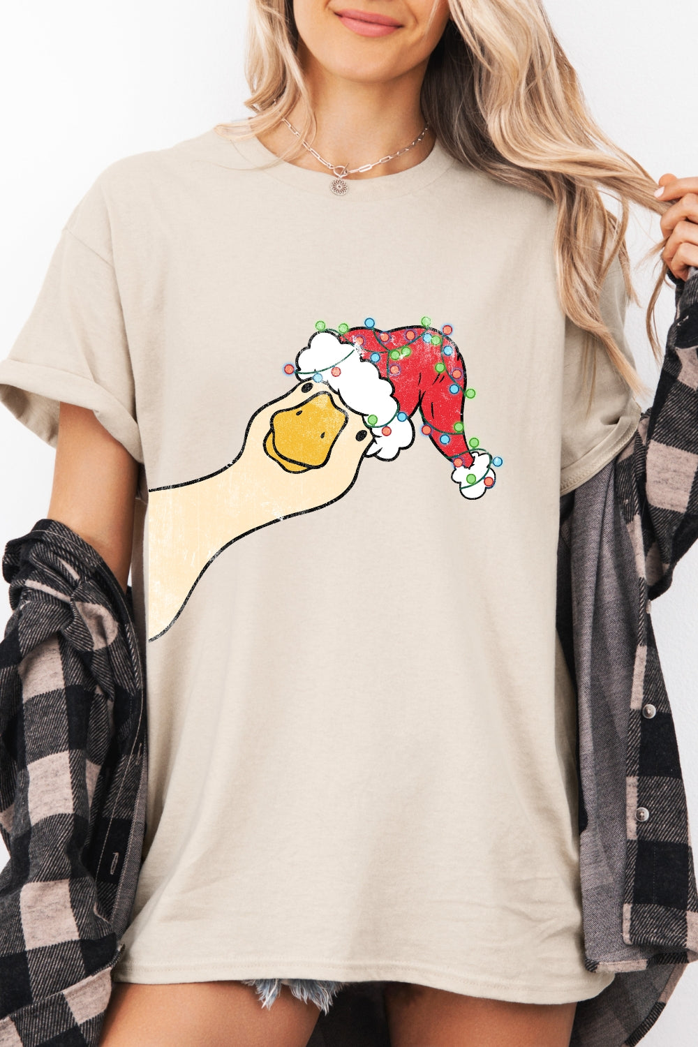 Funny Goose Christmas Tee For Women