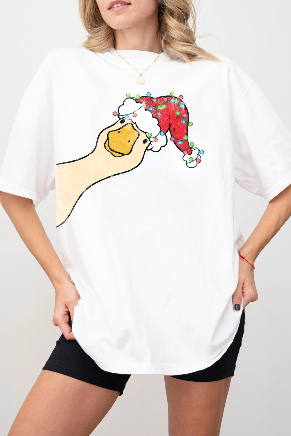 Funny Goose Christmas Tee For Women
