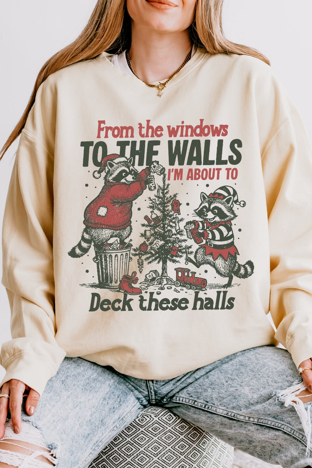 From The Windows To The Walls Raccon Sweatshirt For Women