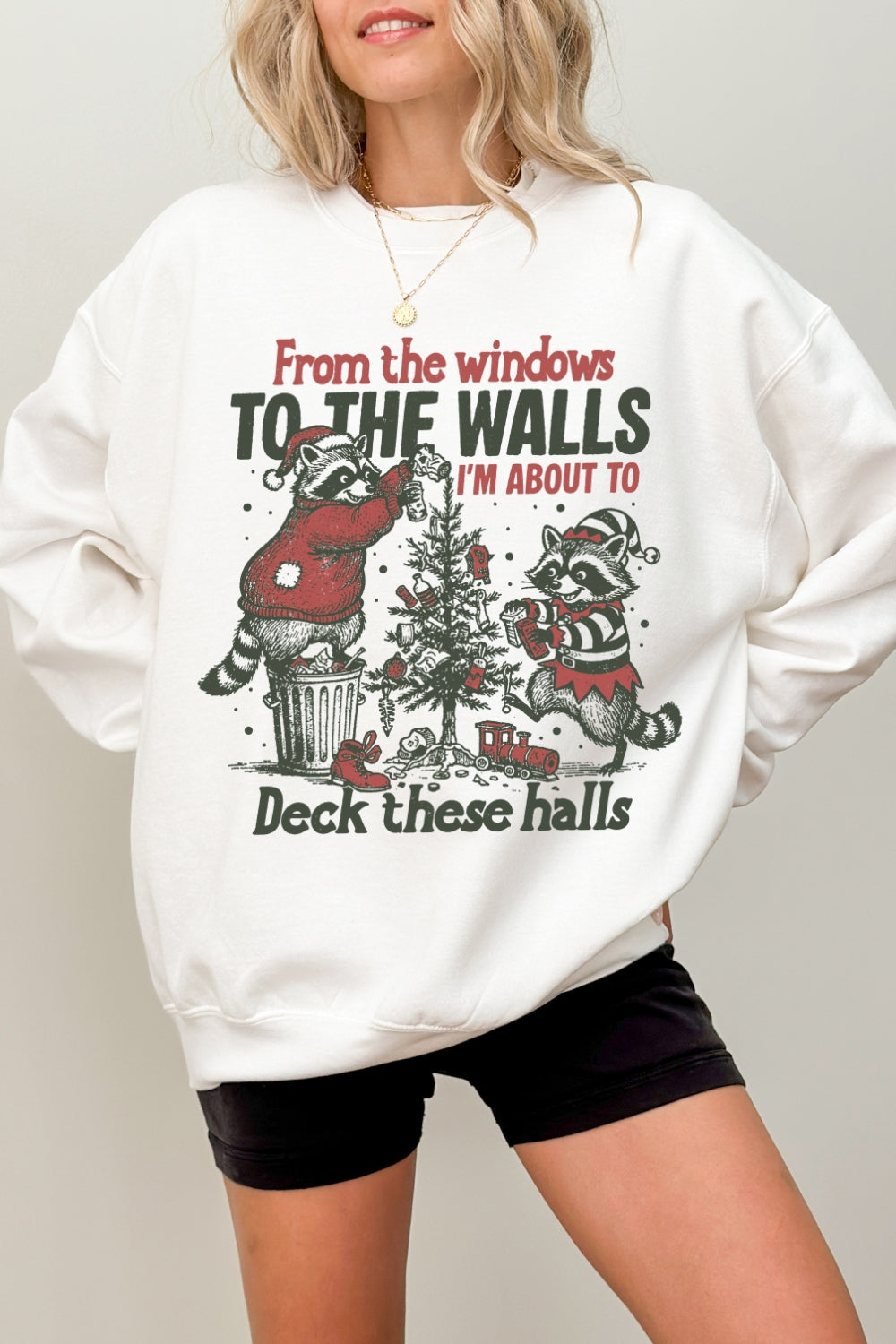 From The Windows To The Walls Raccon Sweatshirt For Women