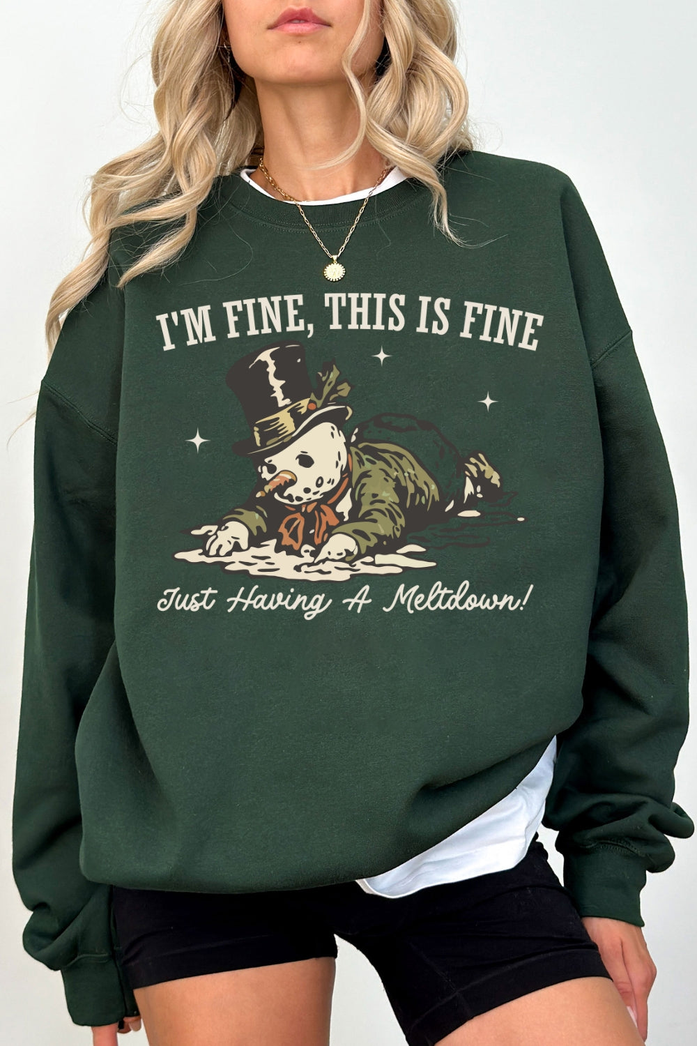 I'm Fine This Is Fine Just Having A Meltdown Sweatshirt For Women