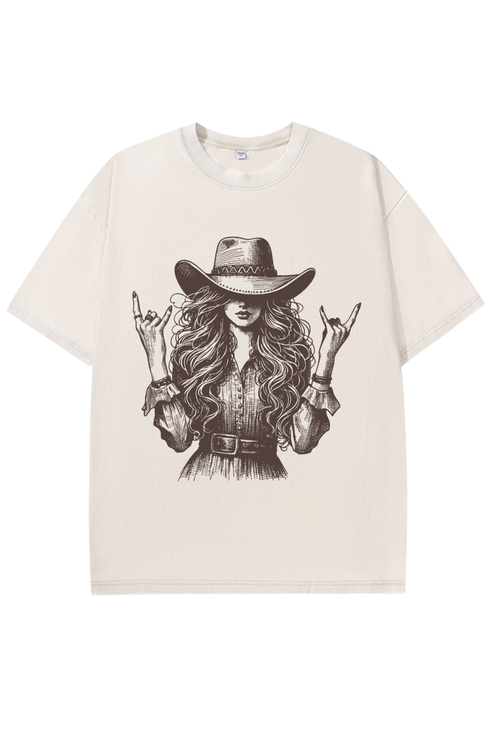 Cool Rock Western Cowgirl Vintage Washed Tee
