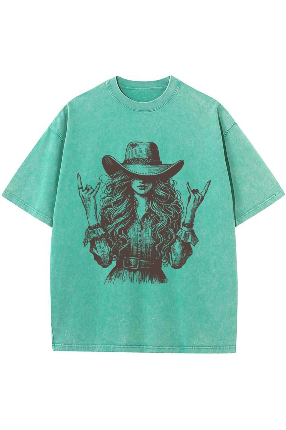 Cool Rock Western Cowgirl Vintage Washed Tee