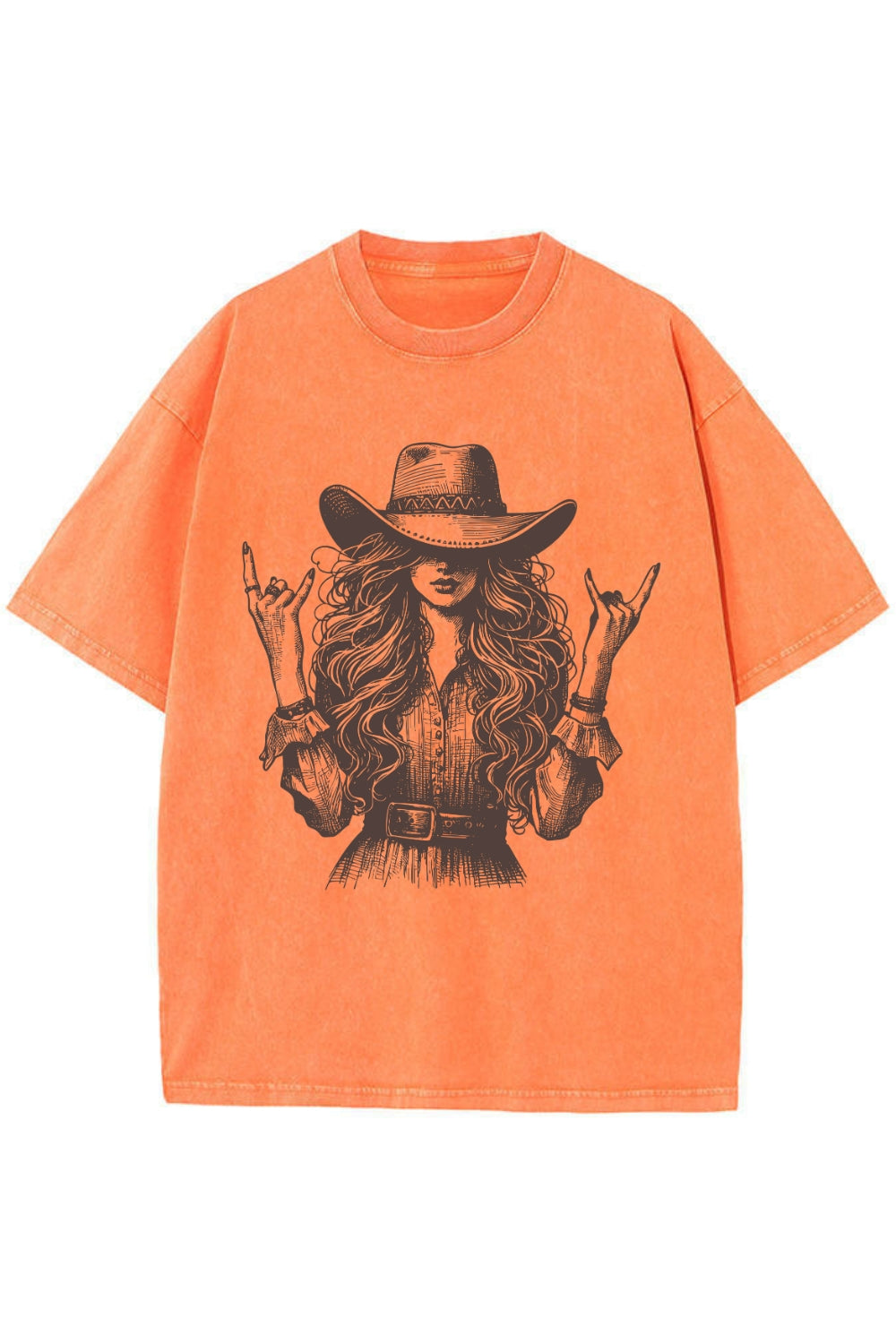 Cool Rock Western Cowgirl Vintage Washed Tee
