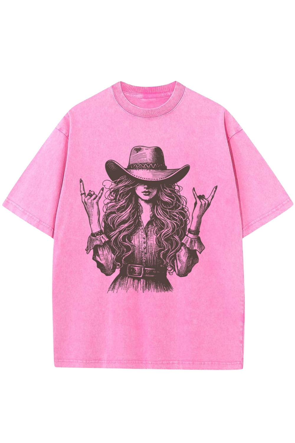Cool Rock Western Cowgirl Vintage Washed Tee
