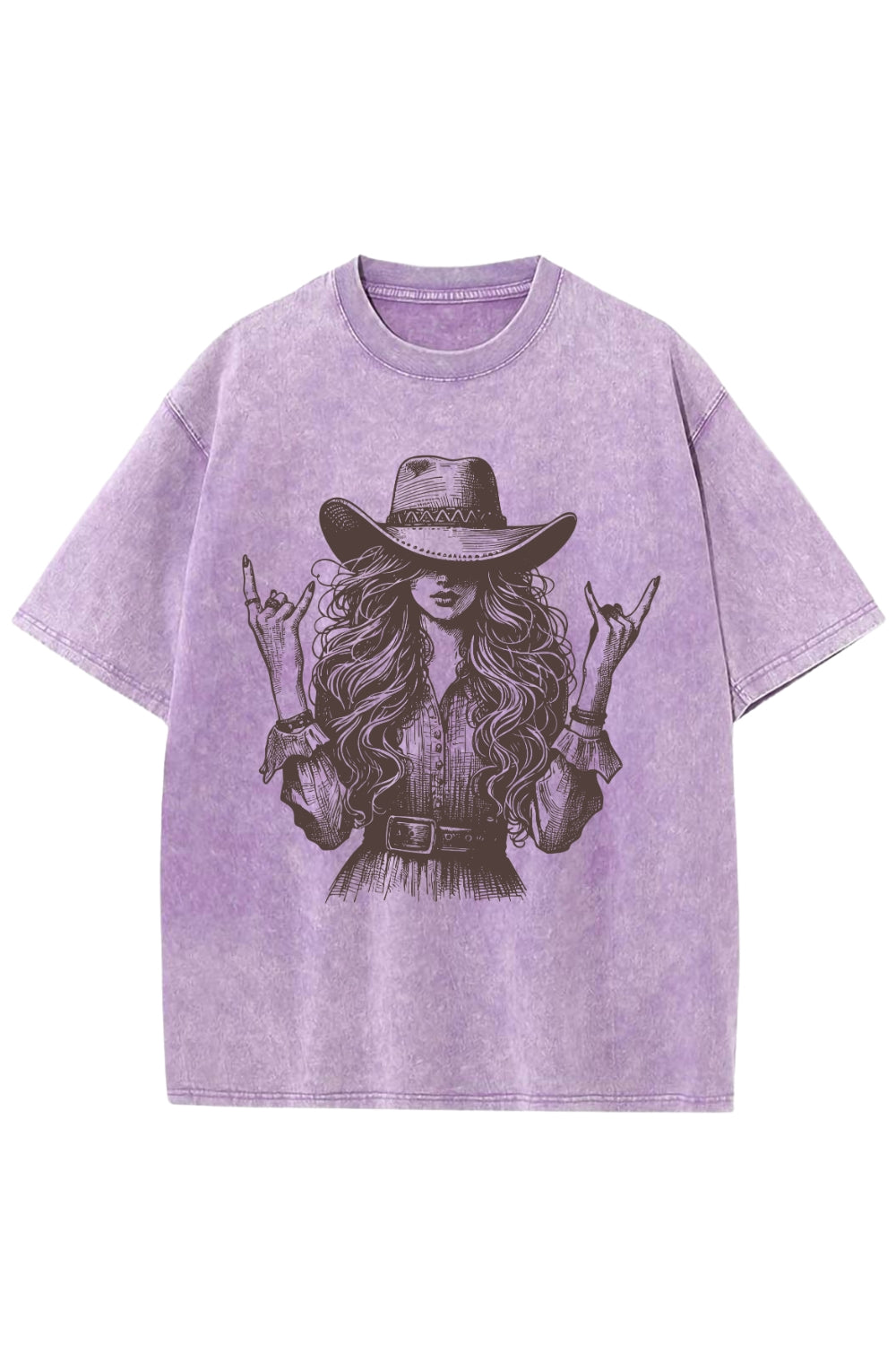 Cool Rock Western Cowgirl Vintage Washed Tee