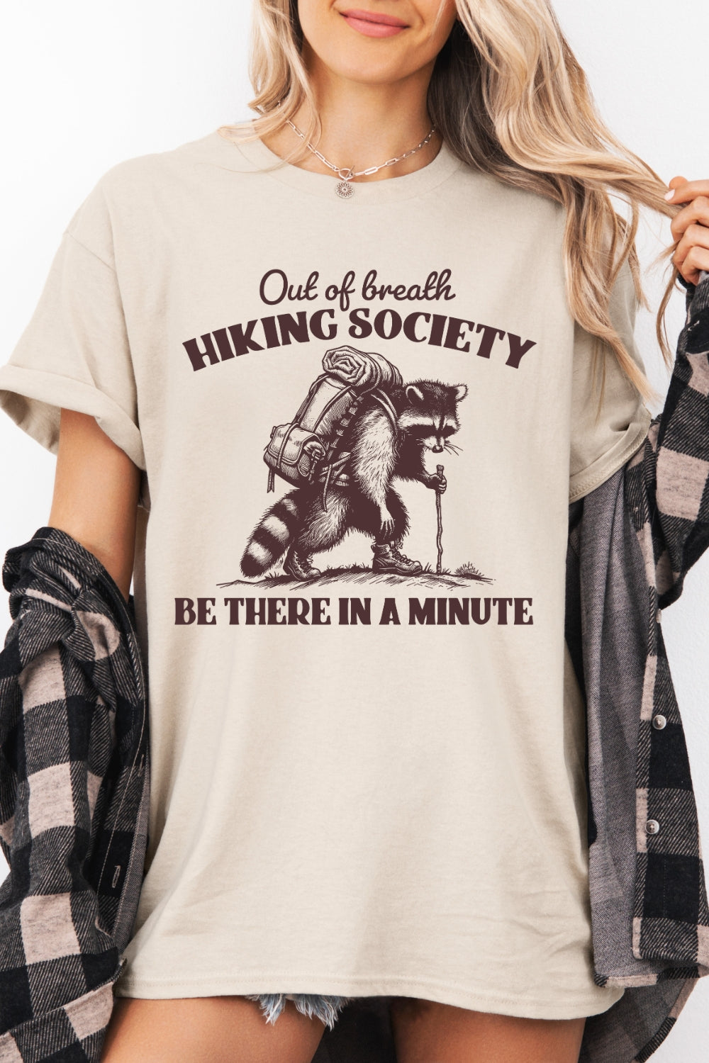 Out Of Breath Hiking Society Tee For Women