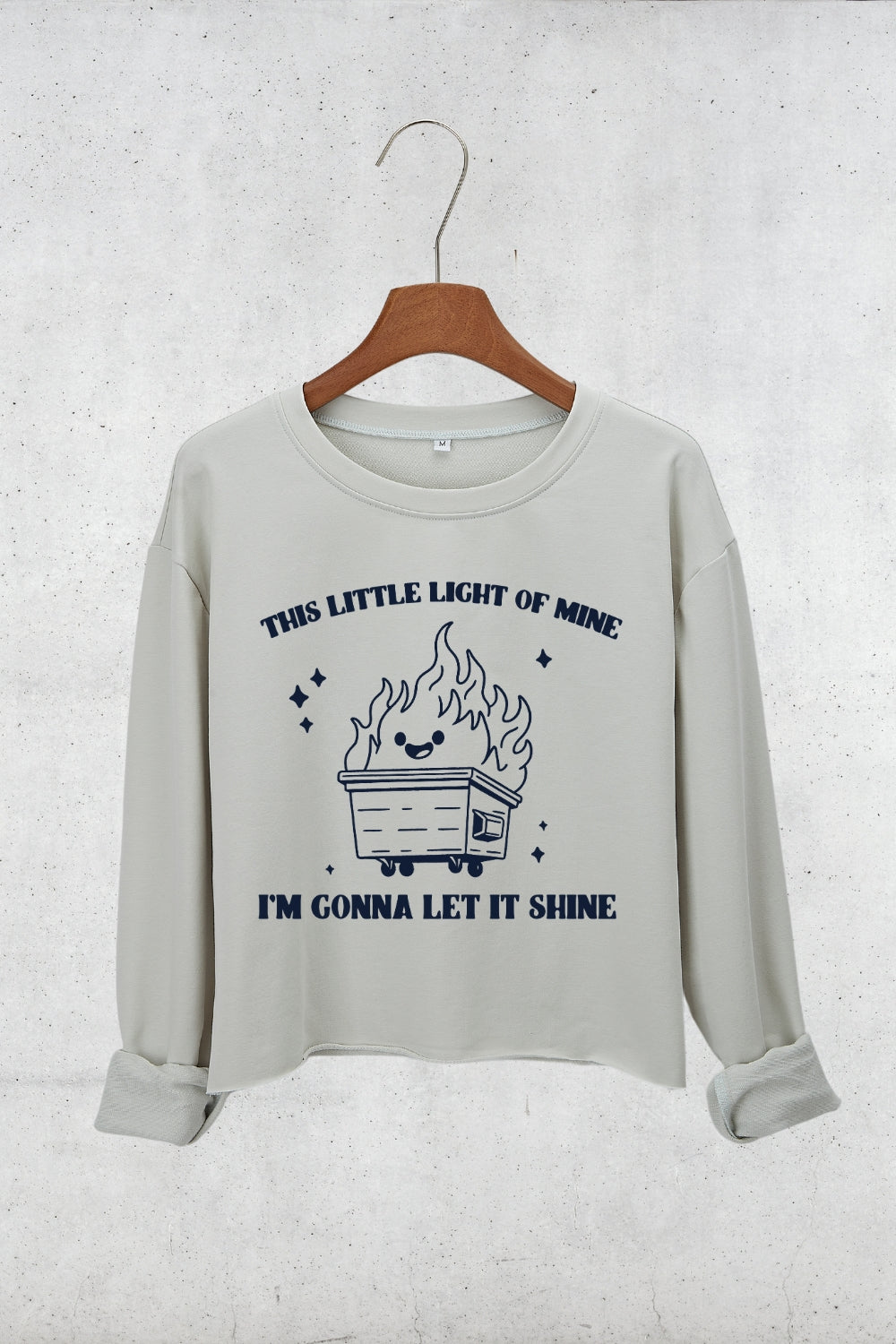 This Little Light Of Mine Crop Sweatshirt For Women