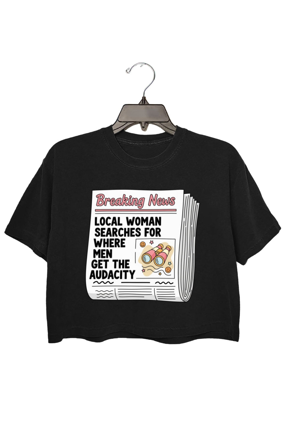 Breaking News Feminism Crop Top For Women